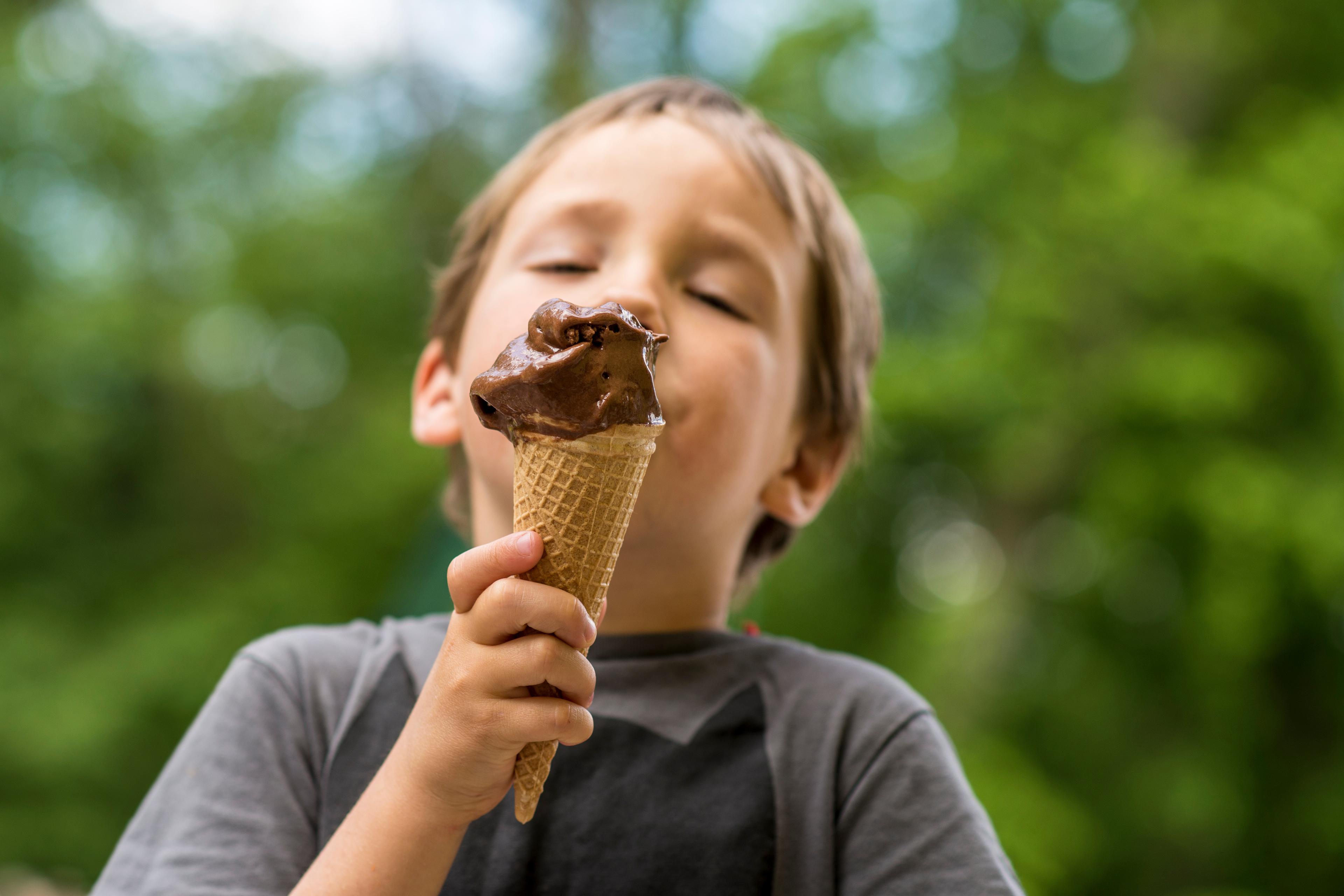 Child eating ice cream