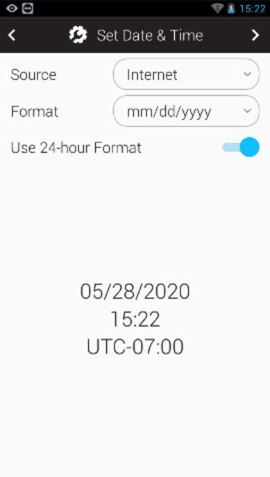 EnSURE Touch Select Date and Time Format