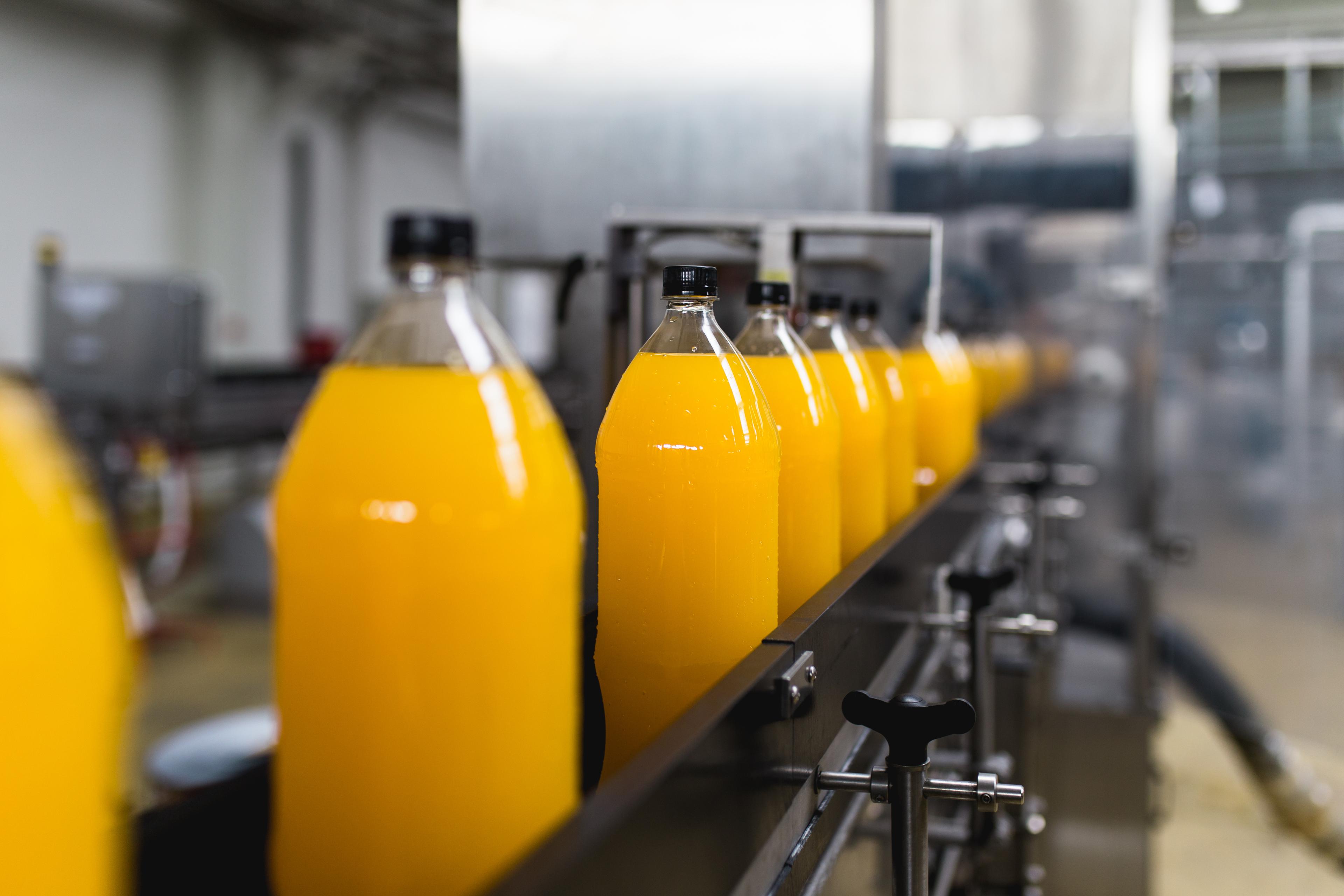 Beverages in a factory