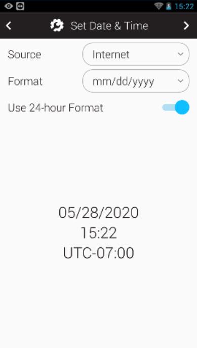 EnSURE Touch Select Date and Time Format